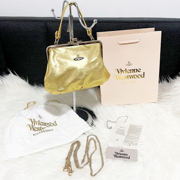 Vivienne Westwood Handbags - Vivienne Westwood Gold Nappa Handbag / Crossbody